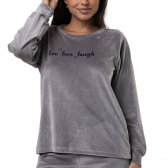 Pijama Longo em Plush Super Soft - Cinza