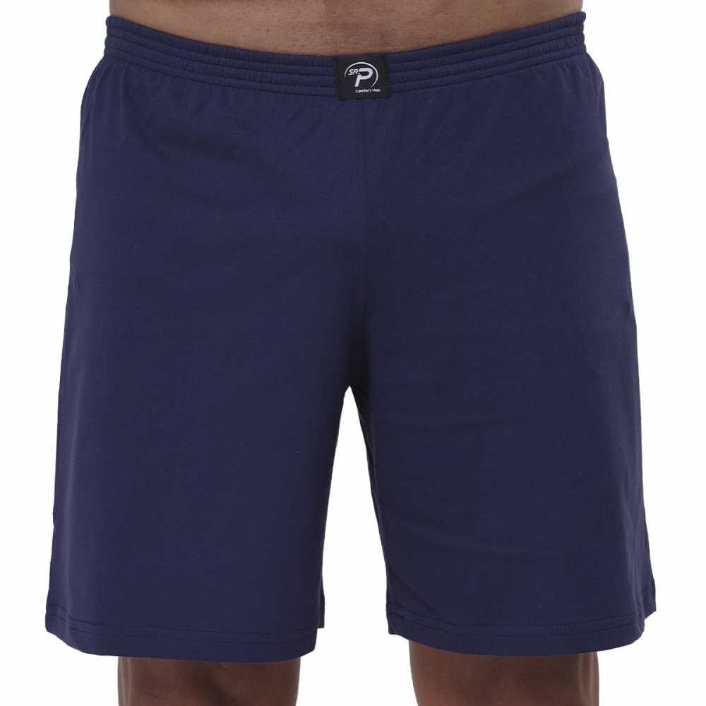 Short Malha 100% Algodão Masculino - Marinho