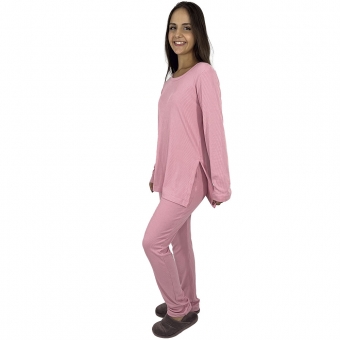 Pijama Puff Canelado Dream Elastano