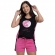 Short Doll Viscolycra Lisa com Estampa Localizada - Preto
