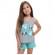 Short Doll Regata em Viscolycra com Estampa de Cachorrinhos - Verde