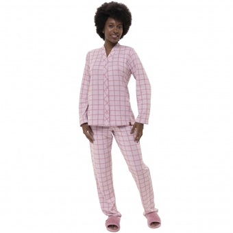 Pijama de Inverno Brush Australiano Abotoado - Estampa Xadrez