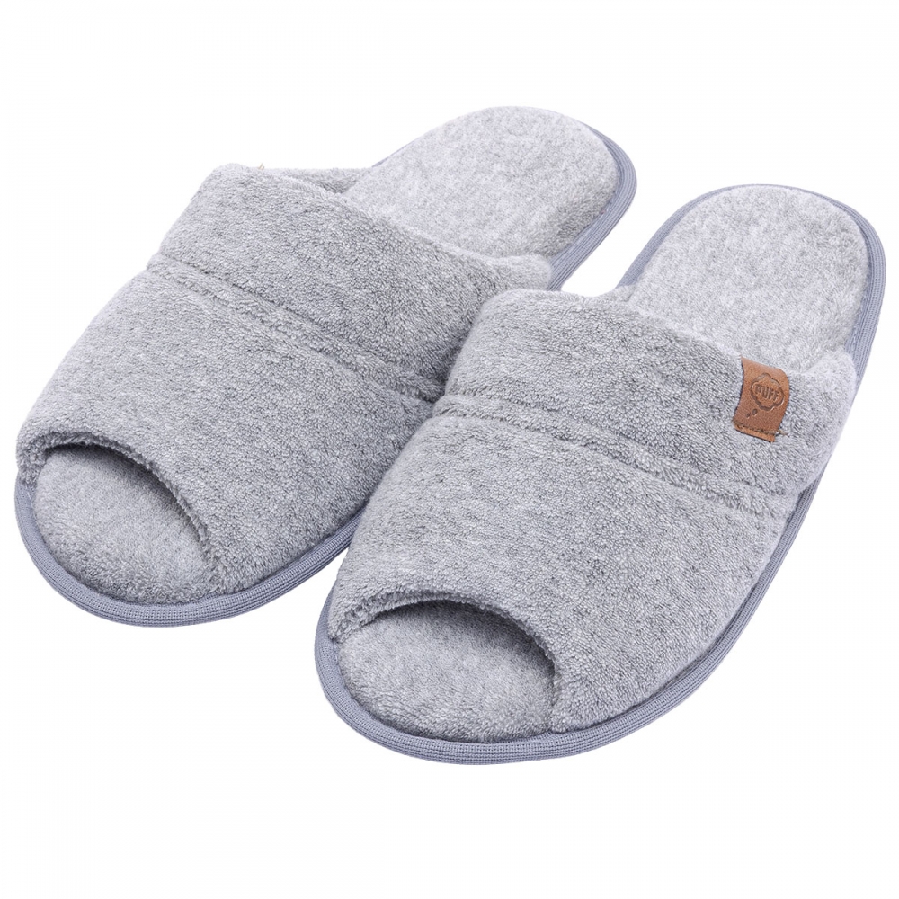 Pantufa Atoalhada Aberta: Conforto Flexível para Seus Pés - Mescla