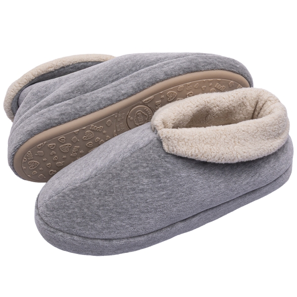 Pantufa Bota Feminina em Plush com Unifloc - Puff - Mescla