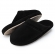 Pantufa Comfort em Plush Liso Lavavel à Máquina Puff - Preto