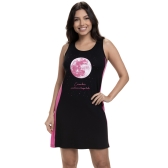 Camisola em Viscolycra Lisa com Estampa Localizada - Preto