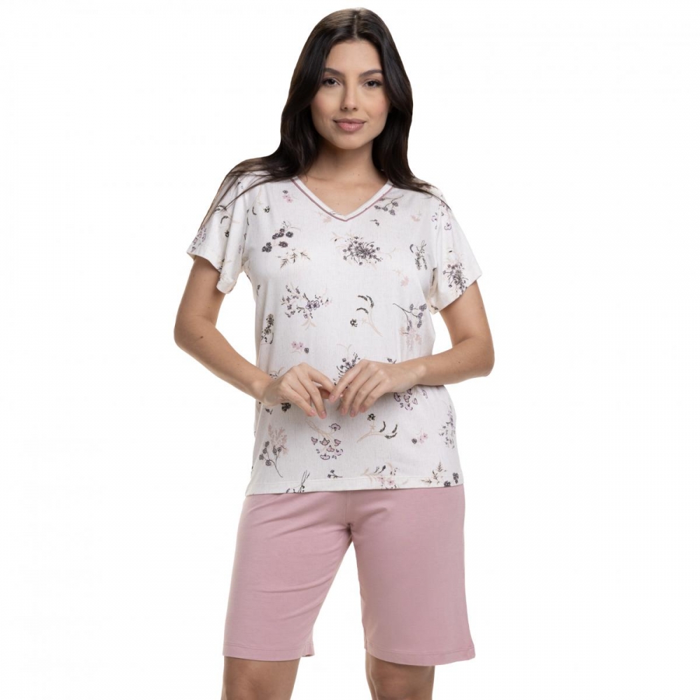 Bermudoll em Viscolycra Floral - Amora