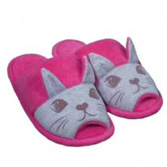 Pantufa Infantil Atoalhado Gatinho