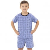 Pijama Infantil Masculino Gamer – Manga Curta e Shorts - Azul