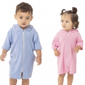Roupão Bebê Atoalhado com Capuz e Zíper – Unissex - Azul