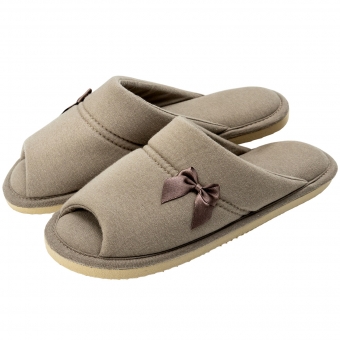 Pantufa Feminina em Malha de Algodão Levite Puff