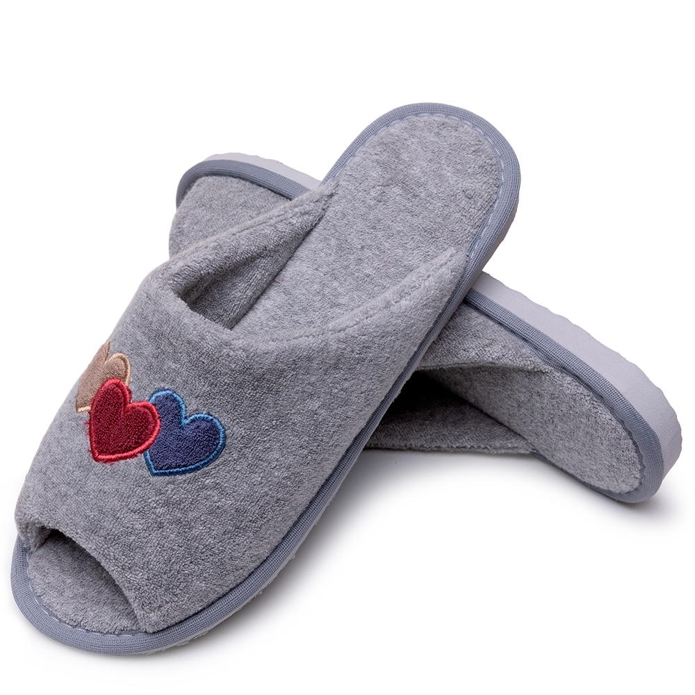 Pantufa Anatômica Aberta em Atoalhado Levite - Mescla