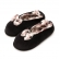 Sapatilha Puff Flexível Pelúcia Losango - Preto