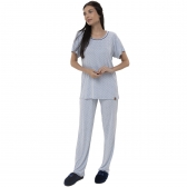Pijama Feminino Viscolycra Poá ? Conforto e Elegância para Suas Noites - Azul