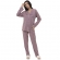 Pijama Feminino Inverno Malha Aveludada Abotoado Corações - Amora