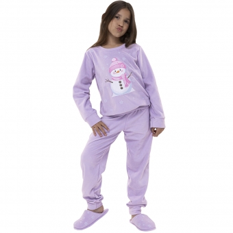 Pijama Infantil Inverno Ultrasoft Boneco de Neve Encantado