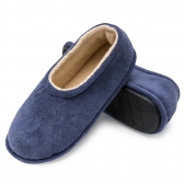 Pantufa Anatômica Flexível Masculina Atoalhada Mocassim - Índigo