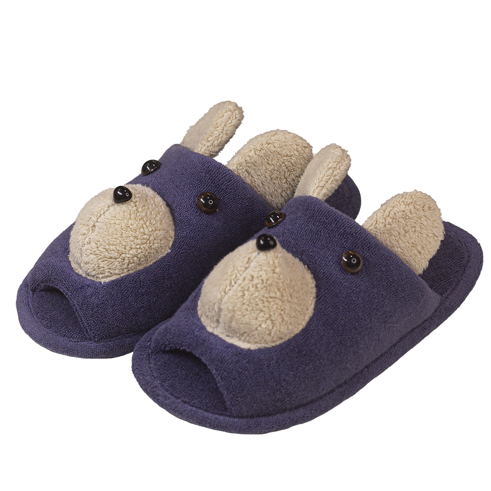 Chinelo Atoalhado Flexível Urso Carinhoso - Infantil - Indigo