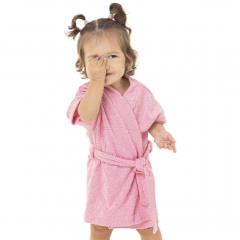 Roupão Infantil Atoalhado Aberto com Faixa- Unisex