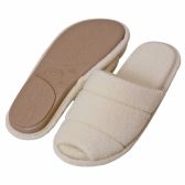 Pantufa Feminina em Atoalhado Solado Anatômico Flexível Puff - Marfim