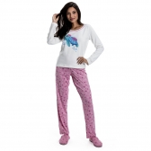 Pijama de frio com estampa - tartaruguinha - Rosa
