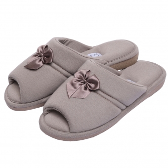 Pantufa Anatômica Malha com laço Cetim - PUFF