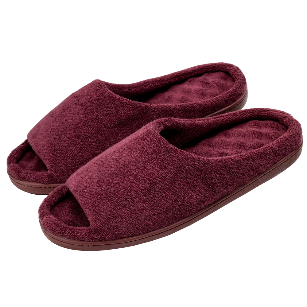 Pantufa Aberta Anatômica Elegance em Atoalhado - Bordô